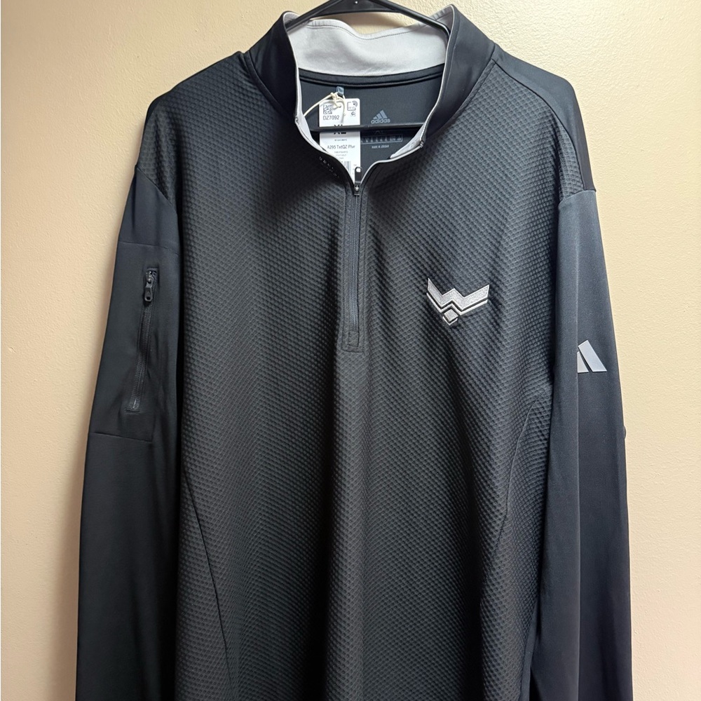 Adidas Golf Men’s XL 1/4 Zip‎ Performance Pullover Black NEW w Tags